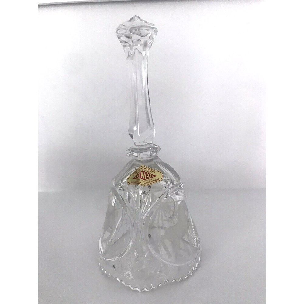 Vintage ArtMark Unicorn Horse Lable Bell 24%‎ Lead Crystal W. Germany
